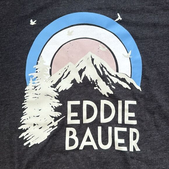 NWT EDDIE BAUER GRAPHIC TEE CAVIAR OMBRÉ SKYLINE ALL SIZES - Picture 2 of 4
